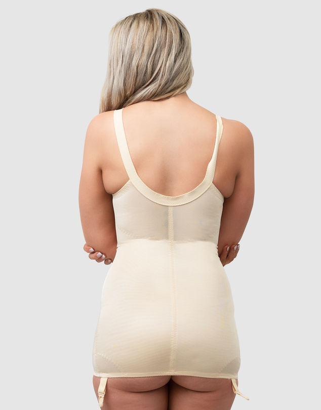Naturana - Zip Front Firm Control Lace Corselette Bodyshaper