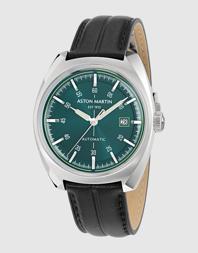 Aston Martin - TS2 Automatic Black Leather Strap Watch
