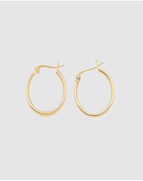 Ichu - Minimalist Hoops Earrings Gold 16mm