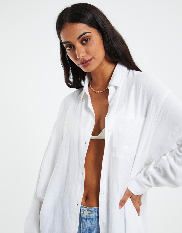 Subtitled - Avah Oversized Linen Shirt