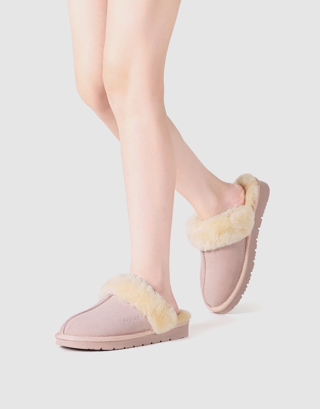 EVERAU - EverAU Ugg Muffin Slipper Suede Cow Suede Upper House Shoes