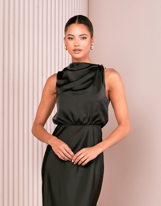 Azzurielle - Darsha Blouson Maxi Dress