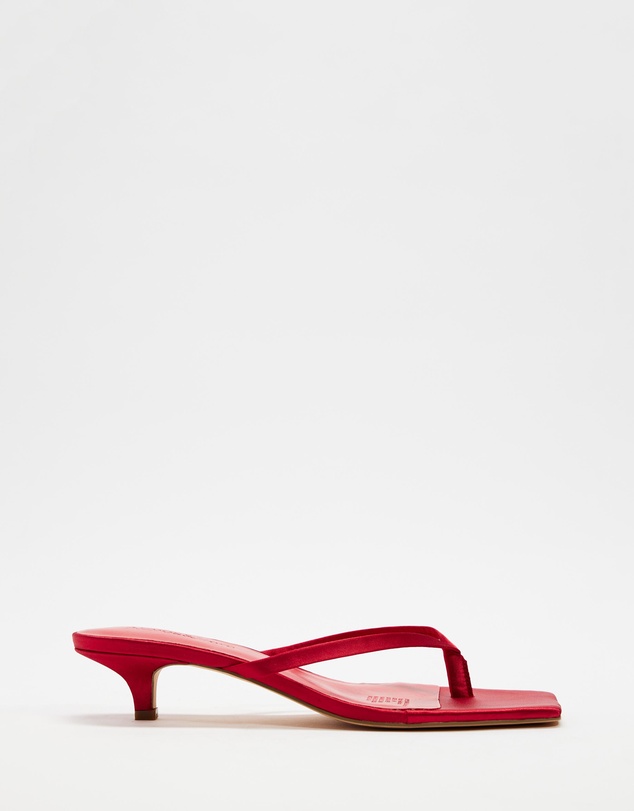 Atmos&Here - Oceane Satin Kitten Heel Sandals