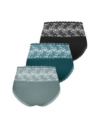 City Chic - Iris 3 Pack Cotton Hi Brief