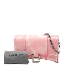 Pre-Loved by Azura Reborn - Pre-Loved Nappa Denim Printed Hourglass Wallet on Chain