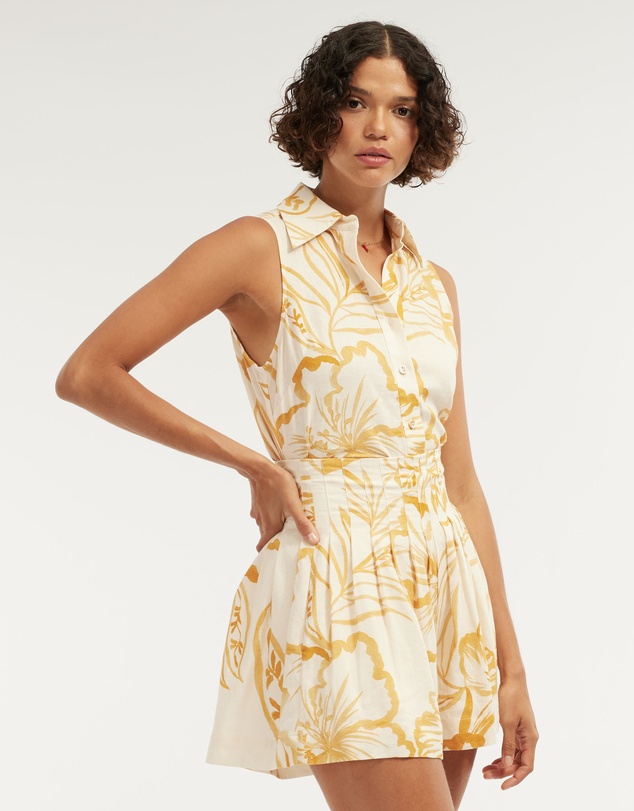Amelius - Rosemallow Collared Top