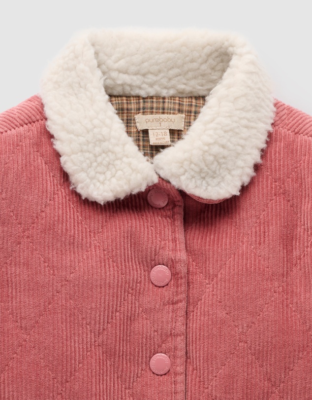 Purebaby - Quilted Corduroy Jacket -Kids-Babies