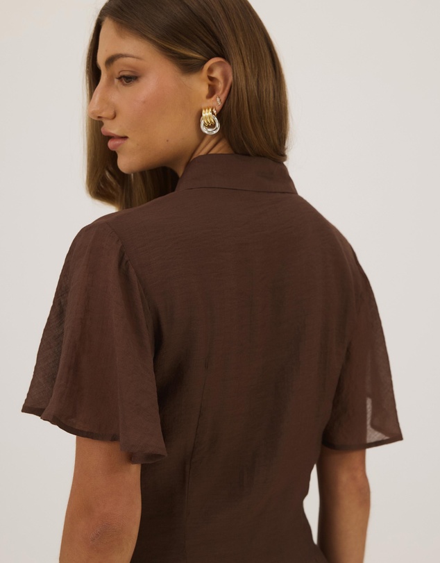 Atmos&Here - Kate Pin Tuck Detail Midi Shirt Dress