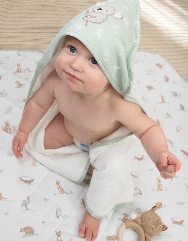 Living Textiles - Organic Hooded Towel - Australiana