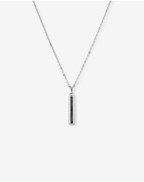 Michael Hill - Men's Pave Black Diamond Pendant on Cable Chain in Sterling Silver