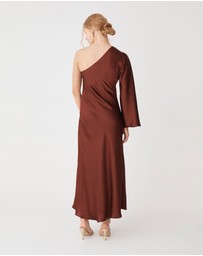 Forcast - Cleo One Shoulder Satin Dress