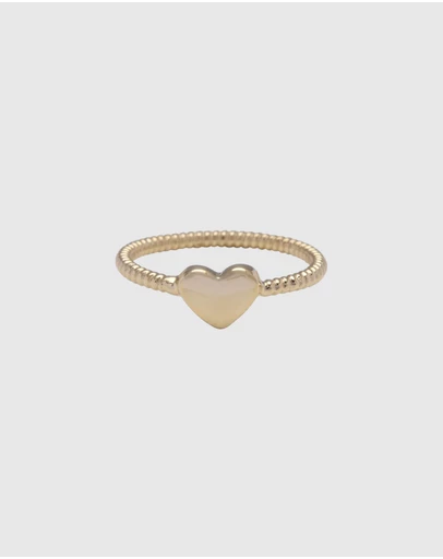 Von Treskow - Ribbed Heart Ring
