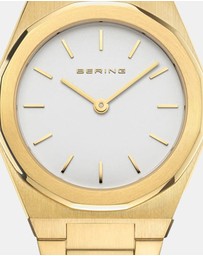 Bering - Ladies Classic Polished 32mm Gold Strap Watch