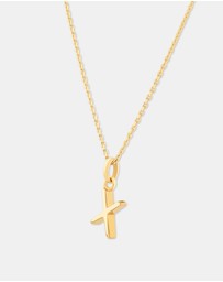 Michael Hill - X Initial Pendant in 10kt Yellow Gold