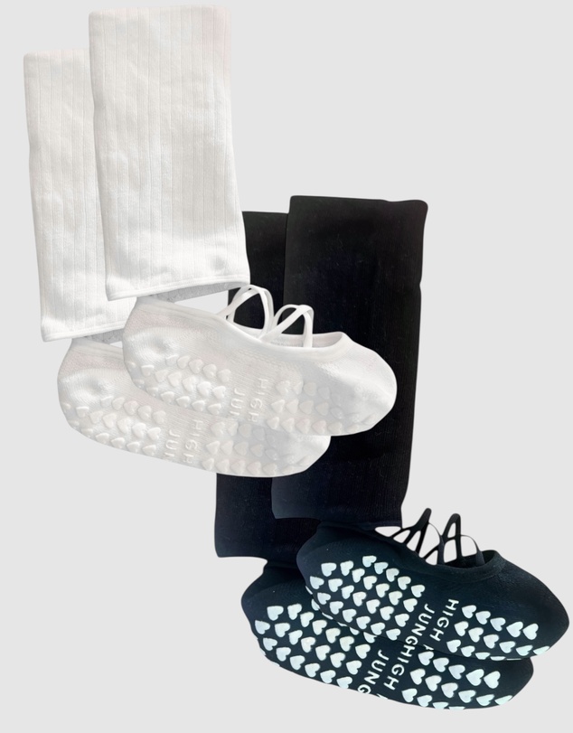 High Heel Jungle - Studio Grip Premium Strappy Leg Warmer Sock - 2 Pairs