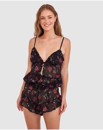 Bras N Things - Elain Cami - Print Floral/Black