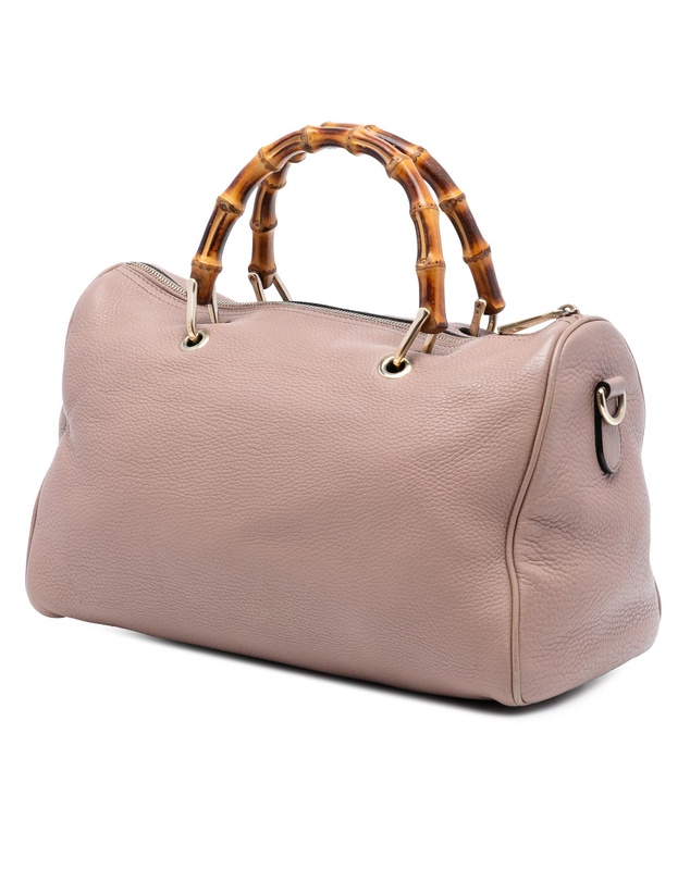 Pre-Loved by Azura Reborn - Pre-Loved Medium Calfskin Bamboo Shopper Boston Bag