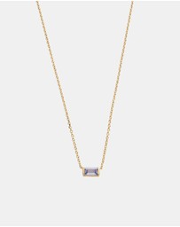 Kirstin Ash - Baguette Birthstone Necklace December Tanzanite