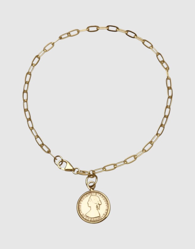 Von Treskow - Luxe Clip Chain Bracelet with Mini Coin