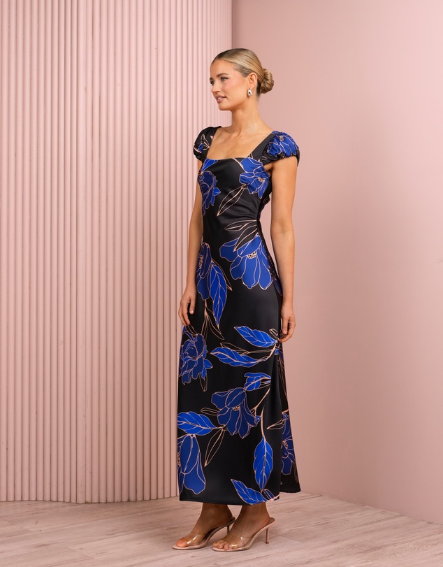 Azzurielle - Dinah Print Cap Sleeve Dress