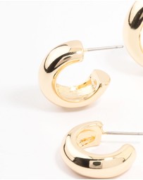 Lovisa - Gold Plated Chunky Hoop Earrings 2-Pack