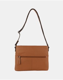 Milleni - Milleni Ladies Genuine Leather Square Cross-Body Bag