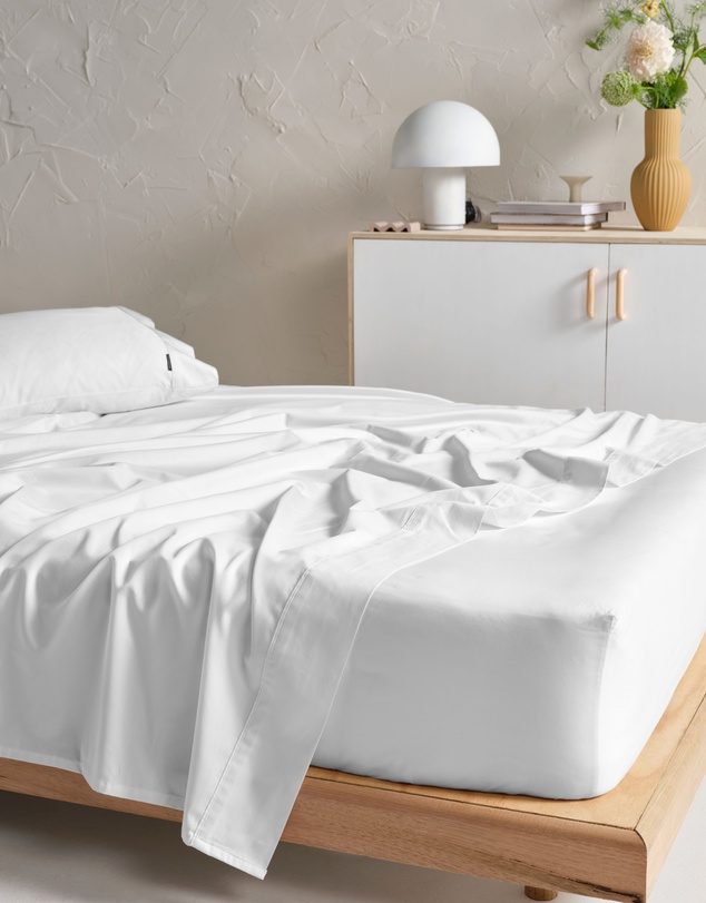 Linen House - Augusta 500TC Cotton Sateen 60cm Fitted Sheet