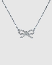 Ted Baker - RIBAH: Crystal Ribbon Bow Pendant Necklace