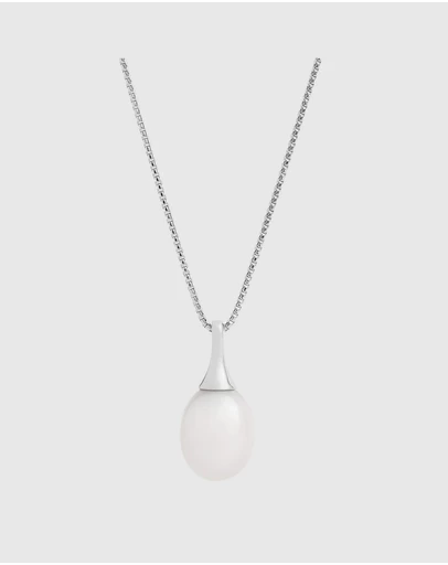 Najo - Isla Silver Pearl (White) Necklace