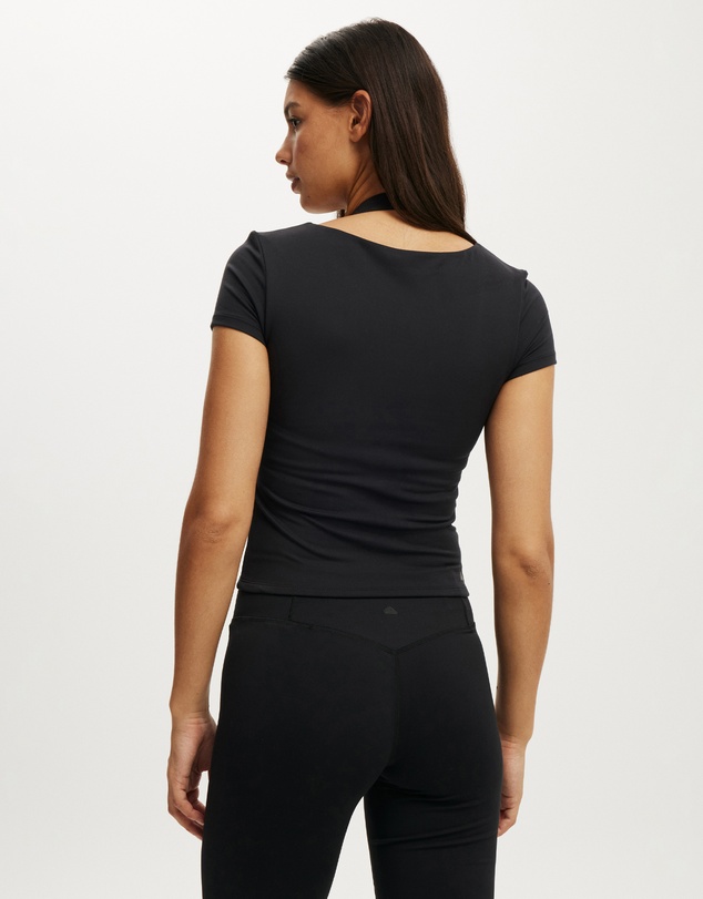 Cotton On Body Active - Ultra Soft Square Neck Fitted T-Shirt