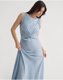 Oxford - Camilla Cupro Lace Trim Dress