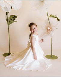 Bebe by Minihaha - Duchess Satin Full Length Dress With Low Back - Kids