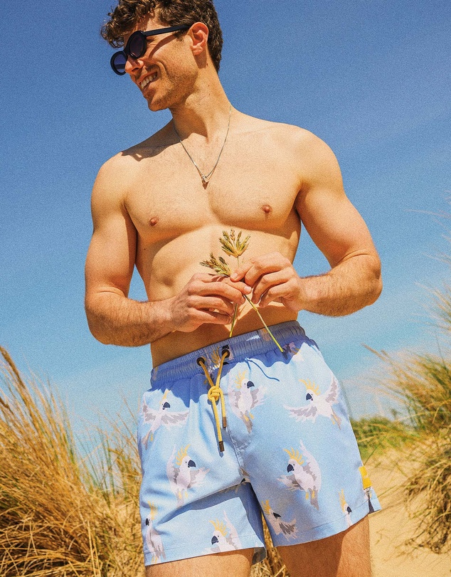 Skwosh - Mr Cocky Men's Eco Swim Shorts in Blue