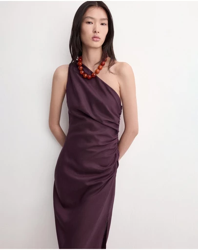 M.N.G - Asymmetrical Dress With Side Slit