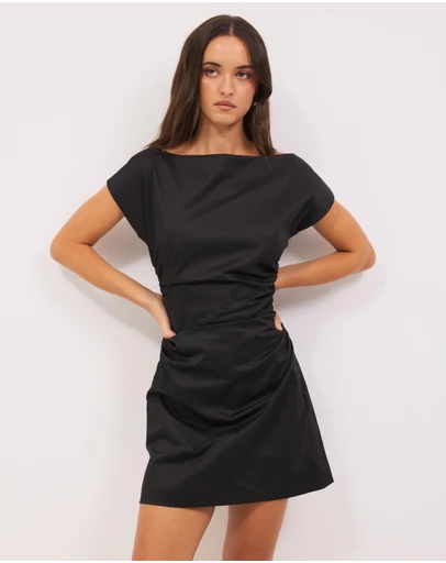 Calli - Lindez Gathered Mini Dress