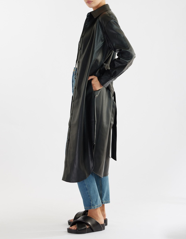 Amelius - Bolt Vegan Leather Shirt Dress