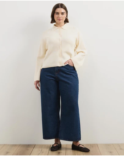 Atmos&Here Curvy - Jay Relaxed Rib Cardigan