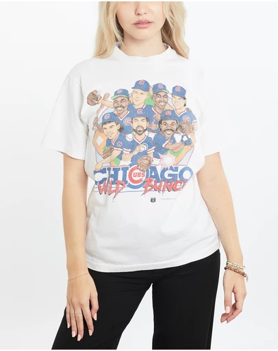 Vintage by The Real Deal - Pre Loved - Vintage 1989 MLB Chicago Cubs Caricature Tee