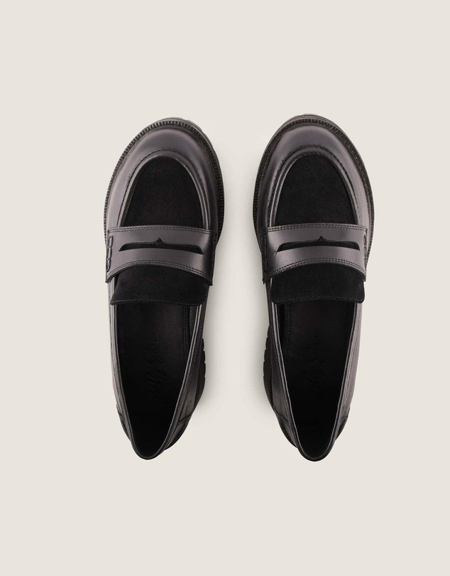 Shelly Shen - Ellison Loafers Black Leather/Suede