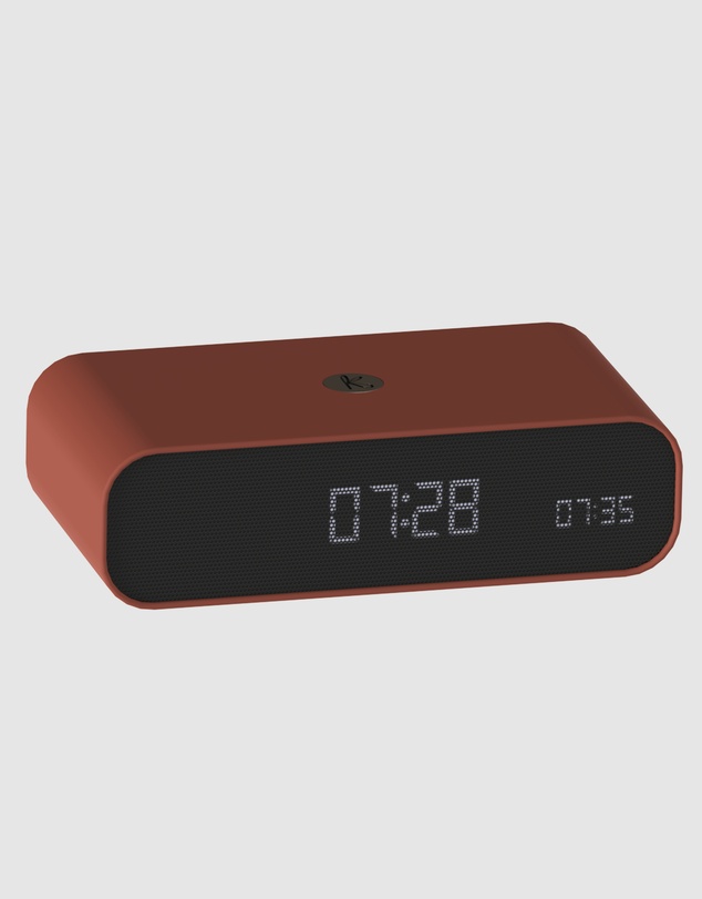 Kreafunk - Kreafunk Wakie Alarm Clock Qi Charger + Bluetooth - Terracotta