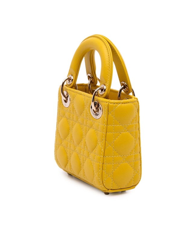 Pre-Loved by Azura Reborn - Pre-Loved Micro Lambskin Cannage Lady Dior
