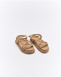 Goldie The Label - Stone Leather Sandal