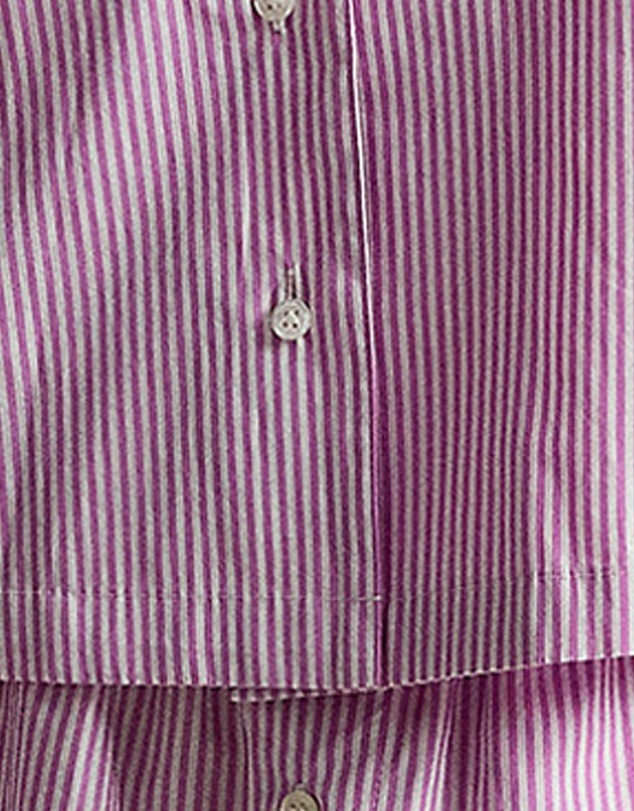 Polo Ralph Lauren - Shirting Stripes Crop Top & Boxer Short Cotton Pyjama Set