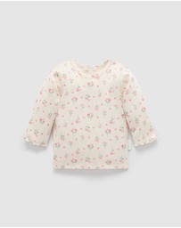 Purebaby - Pointelle Rib Layering Top -Kids-Babies