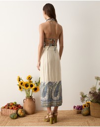 BOTEH - Arcadia Paisley Maxi Skirt With Split