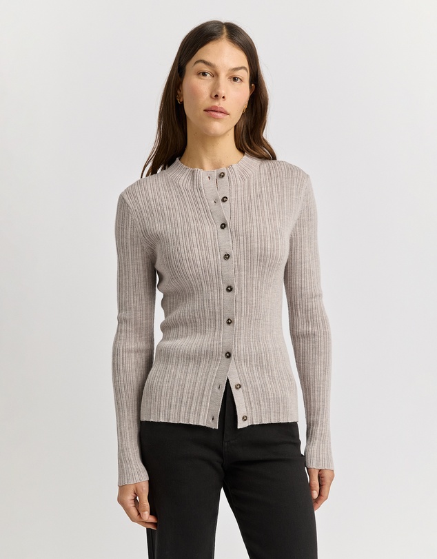 Toorallie - Variegated Rib Cardigan