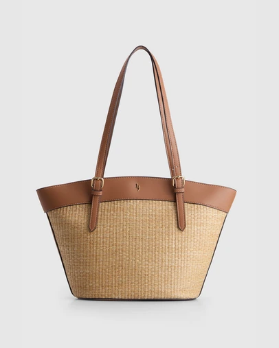 Laura Jones - Solene Straw Tote Bag