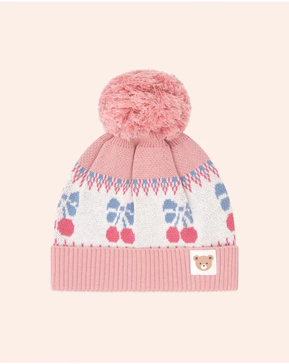 Huxbaby - Folk Cherry Bow Beanie - Kids