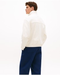 Tommy Hilfiger - Colour-Blocked Collar Terry Half-Zip Jumper