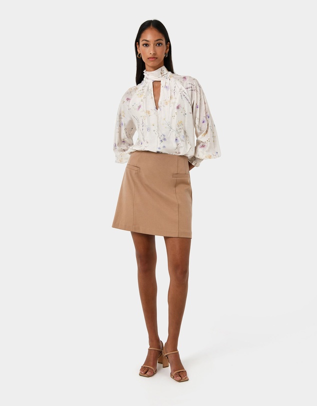Forcast - Aurae Floral Tie Blouse
